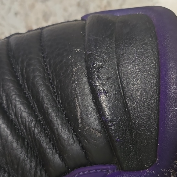 Air Jordan Hi Top Black and Purple Sneakers, Men's Size 11 - Picture 6 of 7